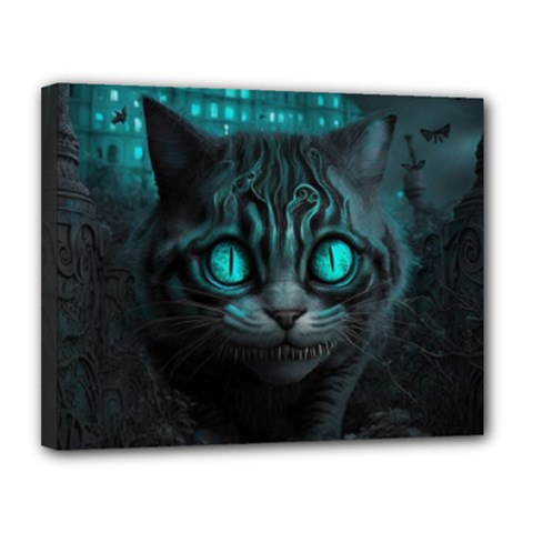 Angry Cat Fantasy Canvas 14  X 11  (stretched) by pakminggu