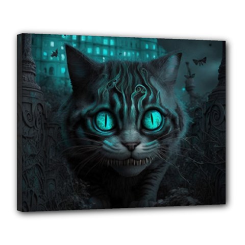 Angry Cat Fantasy Canvas 20  X 16  (stretched) by pakminggu