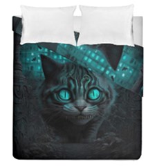 Angry Cat Fantasy Duvet Cover Double Side (queen Size) by pakminggu