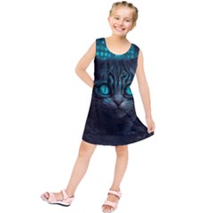 Angry Cat Fantasy Kids  Tunic Dress by pakminggu