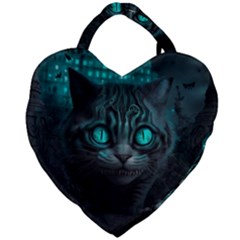 Angry Cat Fantasy Giant Heart Shaped Tote by pakminggu