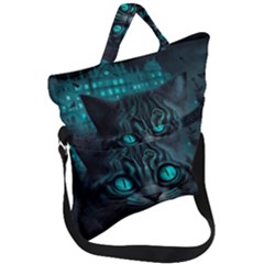 Angry Cat Fantasy Fold Over Handle Tote Bag by pakminggu