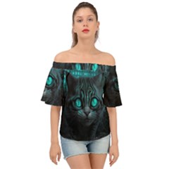 Angry Cat Fantasy Off Shoulder Short Sleeve Top by pakminggu