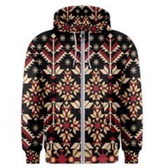 Vector Illustration Of Ukrainian Folk Seamless Pattern Ethnic Ornament Border Element Traditional Men s Zipper Hoodie