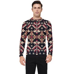 Vector Illustration Of Ukrainian Folk Seamless Pattern Ethnic Ornament Border Element Traditional Men s Long Sleeve Rash Guard by pakminggu