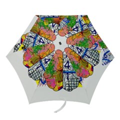 Brain Cerebrum Biology Abstract Mini Folding Umbrellas by pakminggu