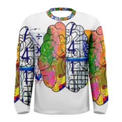 Brain Cerebrum Biology Abstract Men s Long Sleeve Tee by pakminggu