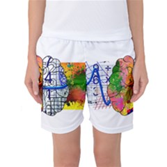 Brain Cerebrum Biology Abstract Women s Basketball Shorts by pakminggu