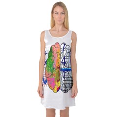 Brain Cerebrum Biology Abstract Sleeveless Satin Nightdress by pakminggu