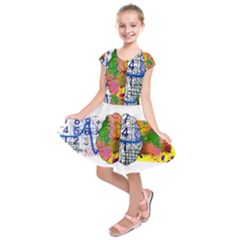 Brain Cerebrum Biology Abstract Kids  Short Sleeve Dress by pakminggu