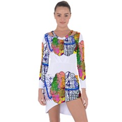 Brain Cerebrum Biology Abstract Asymmetric Cut-out Shift Dress by pakminggu