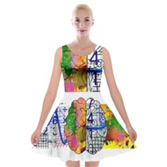 Brain Cerebrum Biology Abstract Velvet Skater Dress by pakminggu