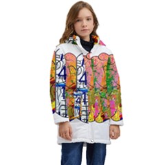 Brain Cerebrum Biology Abstract Kids  Hooded Longline Puffer Jacket by pakminggu