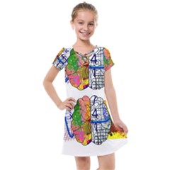 Brain Cerebrum Biology Abstract Kids  Cross Web Dress by pakminggu