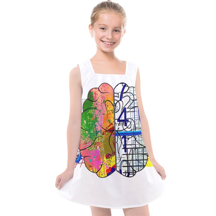 Brain Cerebrum Biology Abstract Kids  Cross Back Dress