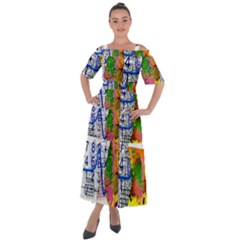 Brain Cerebrum Biology Abstract Shoulder Straps Boho Maxi Dress  by pakminggu