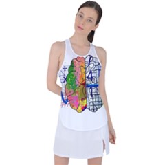 Brain Cerebrum Biology Abstract Racer Back Mesh Tank Top by pakminggu