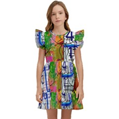 Brain Cerebrum Biology Abstract Kids  Winged Sleeve Dress by pakminggu