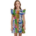 Brain Cerebrum Biology Abstract Kids  Winged Sleeve Dress View1