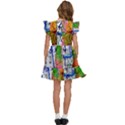 Brain Cerebrum Biology Abstract Kids  Winged Sleeve Dress View4