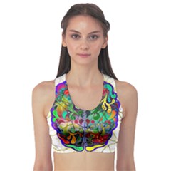 Brain Head Mind Man Silhouette Sports Bra by pakminggu