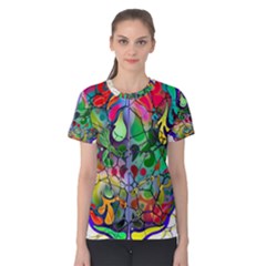 Brain Head Mind Man Silhouette Women s Cotton Tee