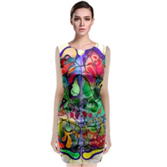 Brain Head Mind Man Silhouette Classic Sleeveless Midi Dress by pakminggu