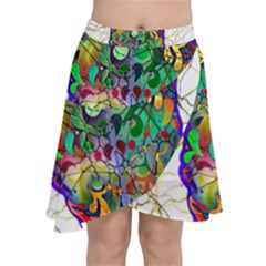 Brain Head Mind Man Silhouette Chiffon Wrap Front Skirt by pakminggu