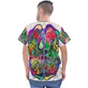 Brain Head Mind Man Silhouette Men s V-Neck Scrub Top View2