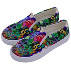 Brain Head Mind Man Silhouette Kids  Canvas Slip Ons by pakminggu