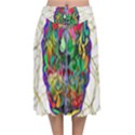 Brain Head Mind Man Silhouette Velvet Flared Midi Skirt View1