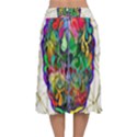 Brain Head Mind Man Silhouette Velvet Flared Midi Skirt View2