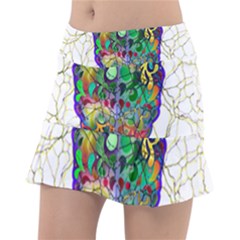 Brain Head Mind Man Silhouette Classic Tennis Skirt by pakminggu