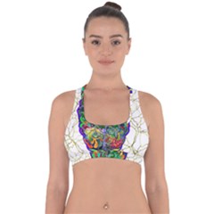 Brain Head Mind Man Silhouette Cross Back Hipster Bikini Top  by pakminggu