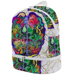 Brain Head Mind Man Silhouette Zip Bottom Backpack by pakminggu