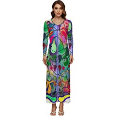 Brain Head Mind Man Silhouette Long Sleeve Longline Maxi Dress by pakminggu