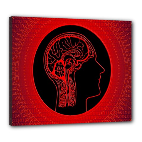 Artificial Intelligence Brain Think Canvas 24  X 20  (stretched) by pakminggu