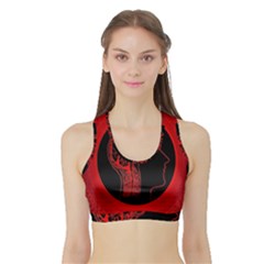 Artificial Intelligence Brain Think Sports Bra With Border by pakminggu