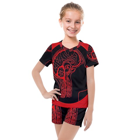 Artificial Intelligence Brain Think Kids  Mesh Tee And Shorts Set by pakminggu