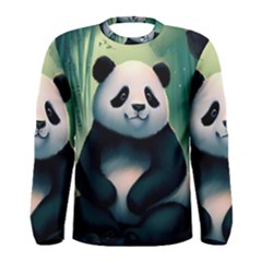 Animal Panda Forest Tree Natural Men s Long Sleeve Tee