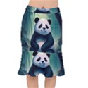 Animal Panda Forest Tree Natural Short Mermaid Skirt View1