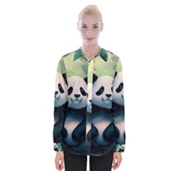 Animal Panda Forest Tree Natural Womens Long Sleeve Shirt