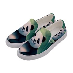 Animal Panda Forest Tree Natural Women s Canvas Slip Ons