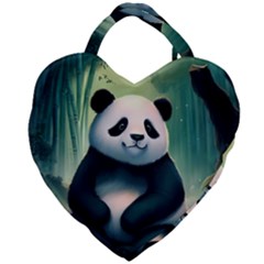 Animal Panda Forest Tree Natural Giant Heart Shaped Tote