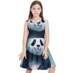 Animal Panda Forest Tree Natural Kids  Skater Dress