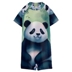 Animal Panda Forest Tree Natural Kids  Boyleg Half Suit Swimwear