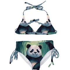 Animal Panda Forest Tree Natural Kids  Classic Bikini Set