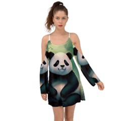 Animal Panda Forest Tree Natural Boho Dress