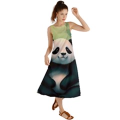 Animal Panda Forest Tree Natural Summer Maxi Dress