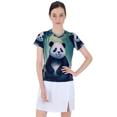 Animal Panda Forest Tree Natural Women s Sports Top